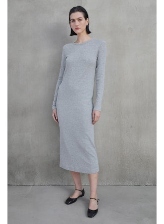 Cornoda Modal Ribbed Dress in Grey – Clome and Co